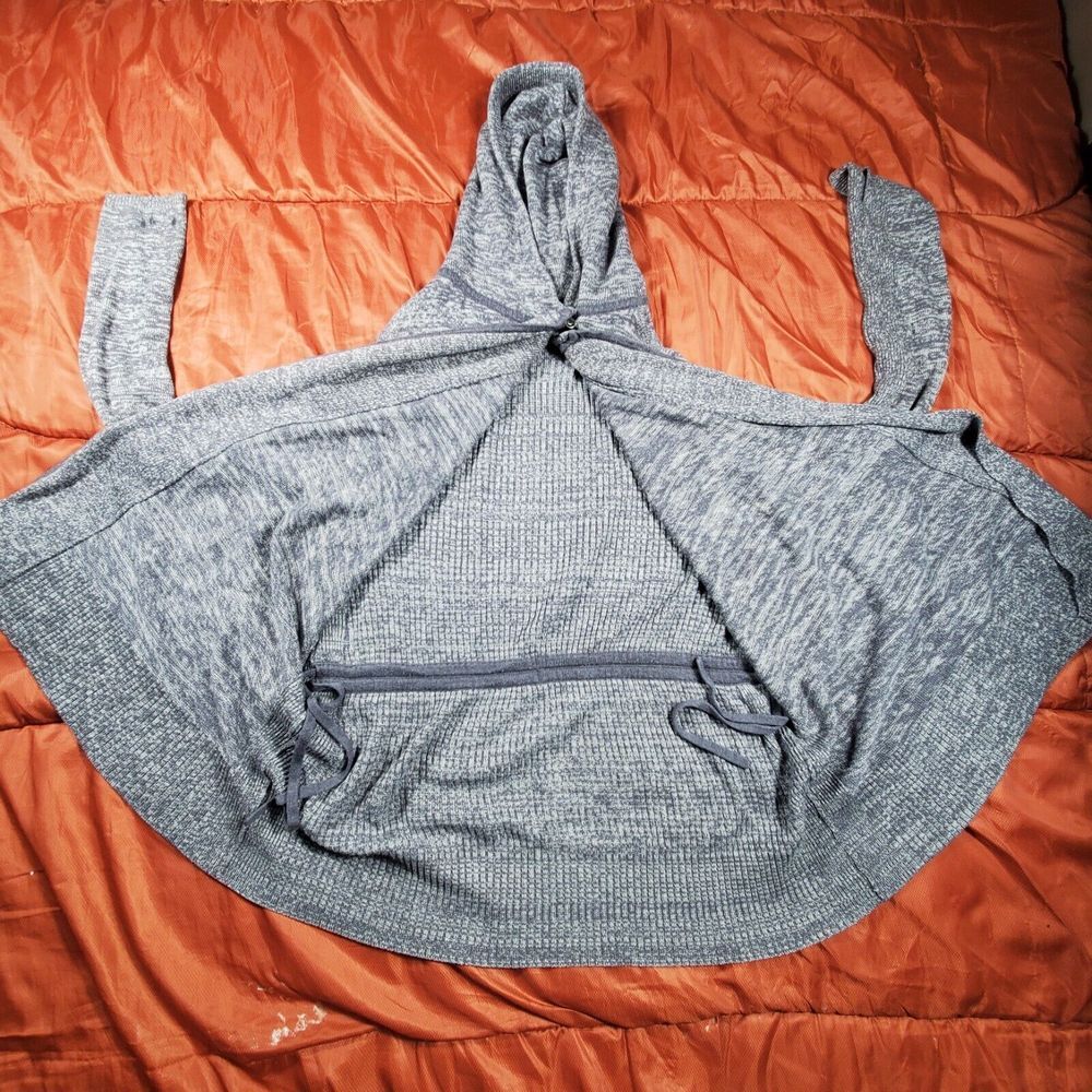 Lululemon Peace of Mind Wrap Hooded Sweater Cardigan Dark Slate Size 4 *No Tags*